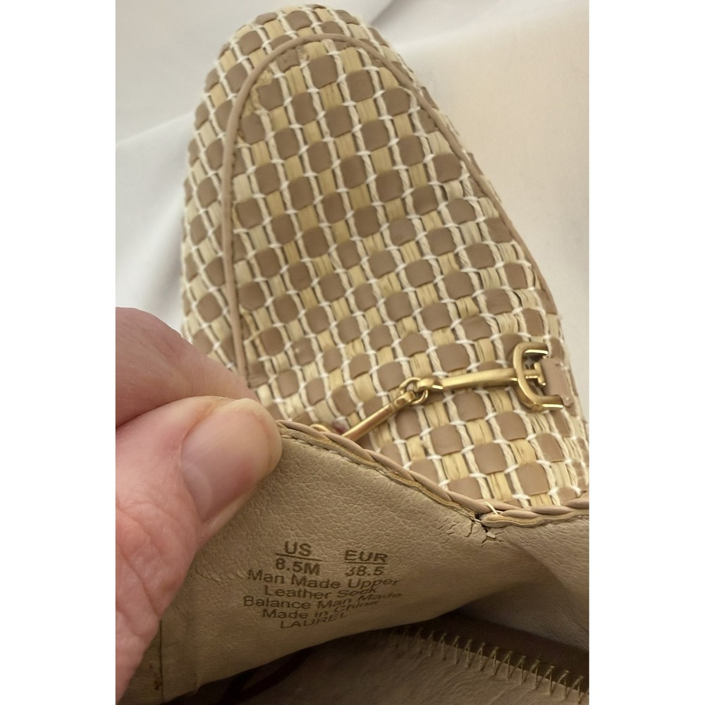 Sam Edelman Woven Raffia Horsebit Loafers – Natural/Tan – Women's 8.5 - Picture 4 of 4